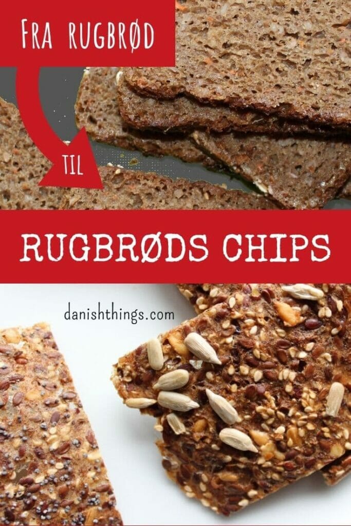 Rugbrødschips - lavet af almindelig skiveskåret rugbrød - Danish Things