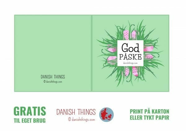 God påske - gratis påskekort med æg - Danish Things