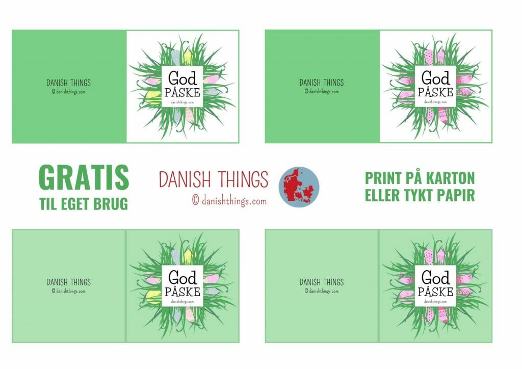 God påske - gratis påskekort med æg - Danish Things