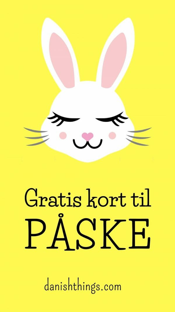 Påskehare kort - gratis påskekort - Danish Things