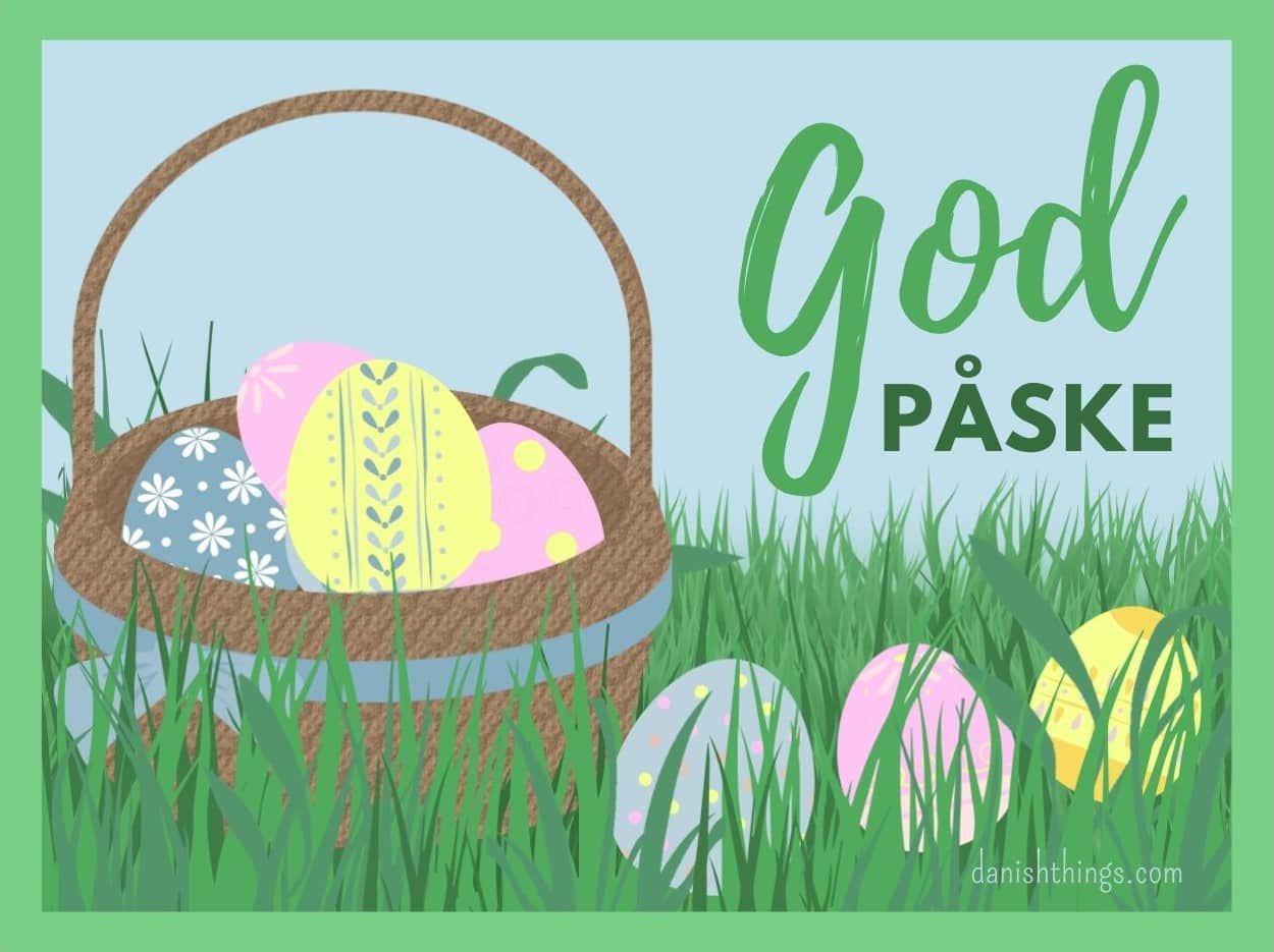 God påske - gratis påskekort med æg - Danish Things