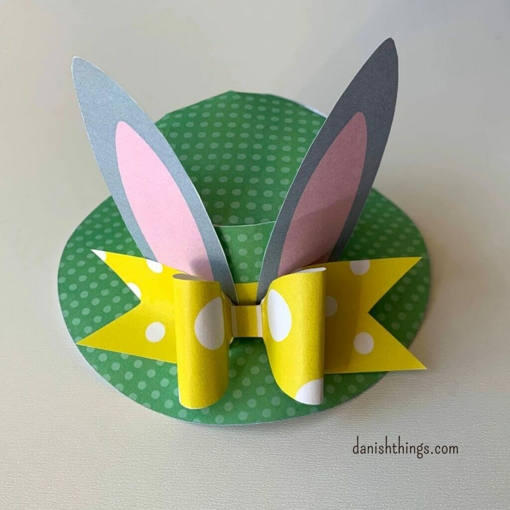 Påskehat af papir – en påskehare dekoration - Danish Things
